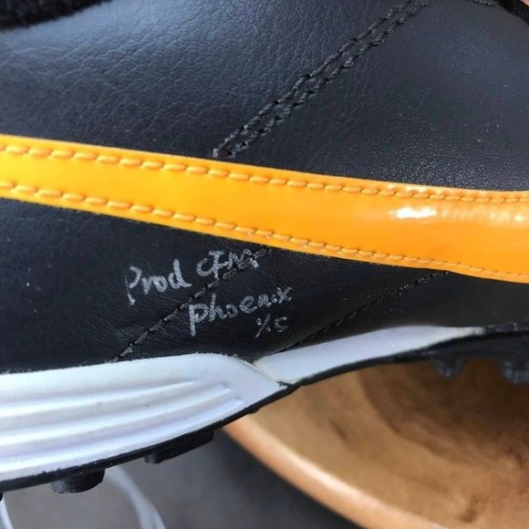 Nike JR Tiempo Rio Black Orange Turf Shoes Lace Up Youth Size 3.5 - Picture 6 of 9